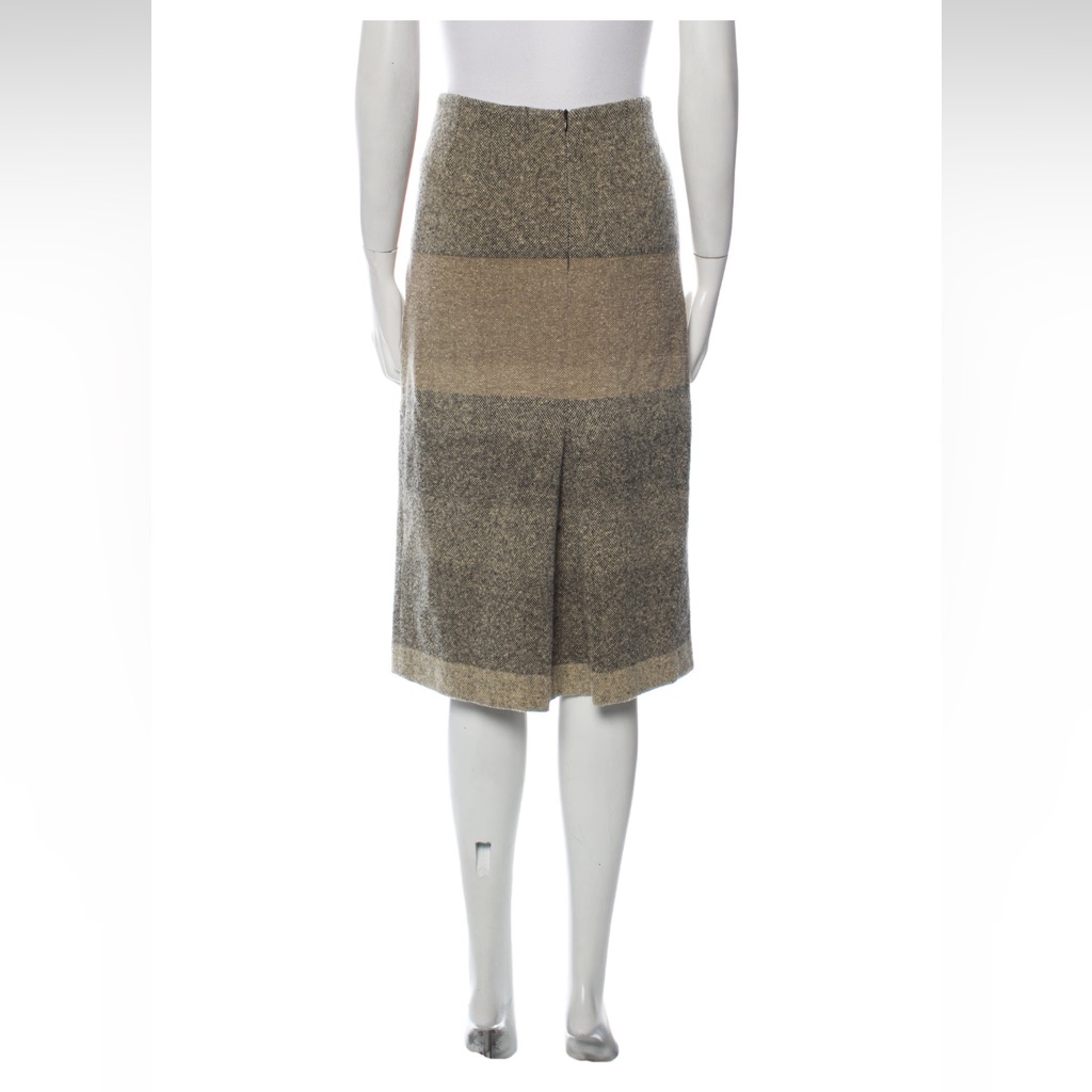 Dries Van Noten Knee Length Skirt Wool On Neutral Blocks